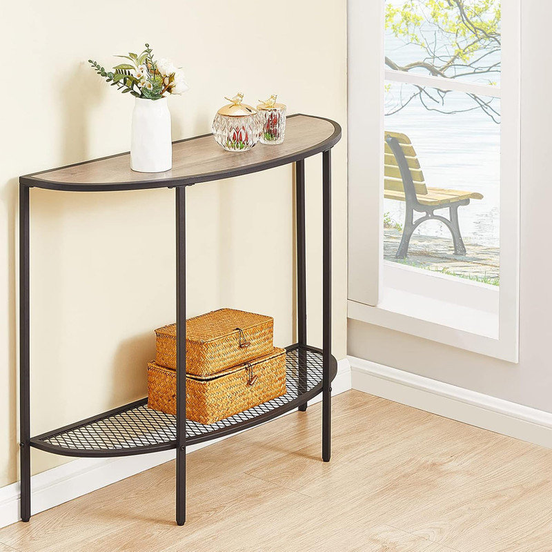 Save $170 • 17 Stories Half Moon Console Table 2 Tier Narrow Entryway ...